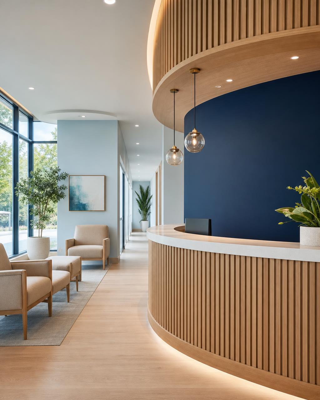 Open interior of the practice